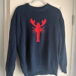 Navy Blue Lobster Sweater